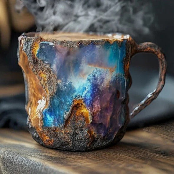 Unique mineral crystal mug, stylish coffee cup or tea cup, perfect gift & home decor item.