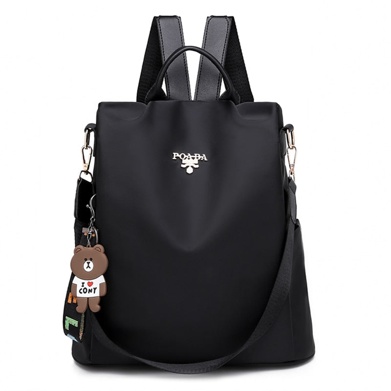 Lightweight women's anti-theft travel bag, water-resistant and organized for secure journeys.