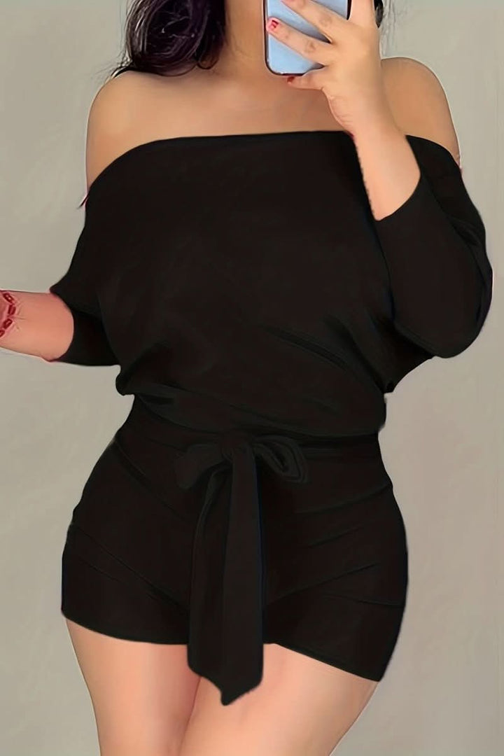 Comfortable women's batwing romper with relaxed fit, ideal for stylish summer fashion and easy resort wear.