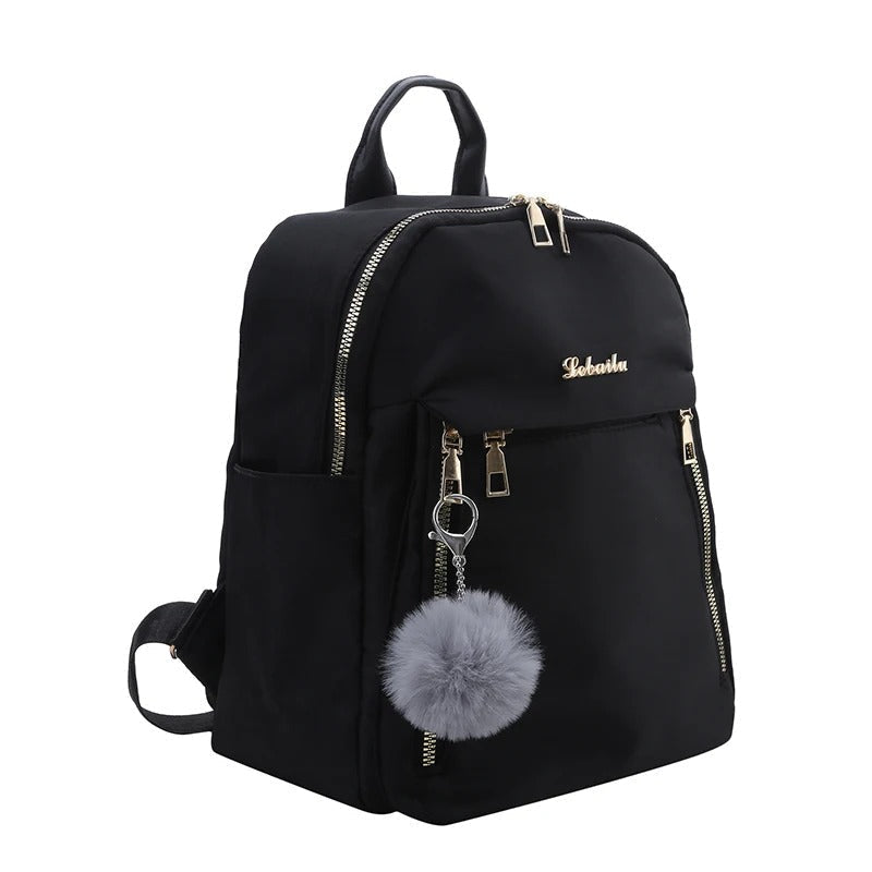 Elegant women's PU leather backpack, perfect for travel & work. Spacious & durable daily commuter bag.
