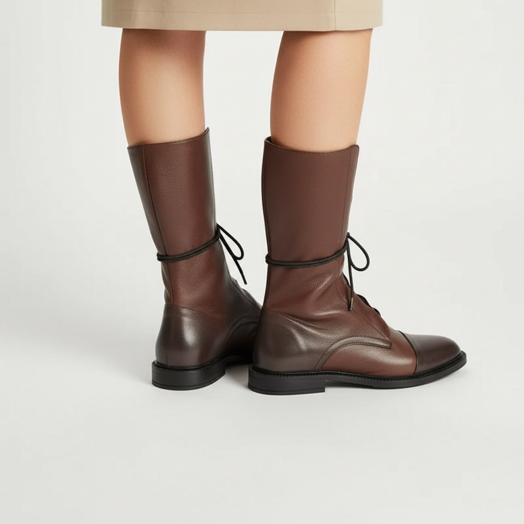 Women's high lace-up boots, Christine, combining stylish design with comfort, perfect for autumn & winter seasons.
