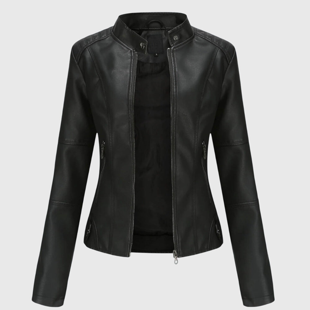 Stylish women's oversized collared shacket jacket with button front, perfect for versatile casual layering.