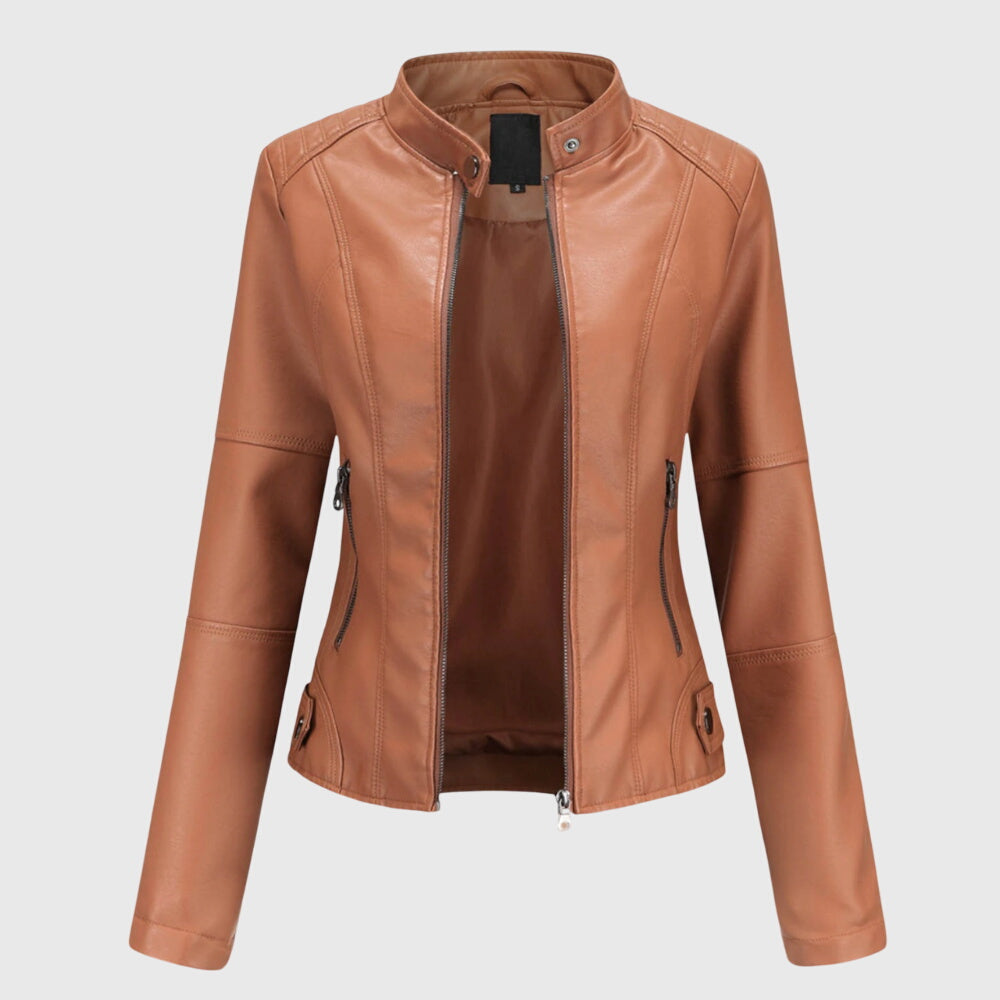Casual chic women's oversized collared shacket jacket, featuring a button front. Versatile fall/spring outerwear.