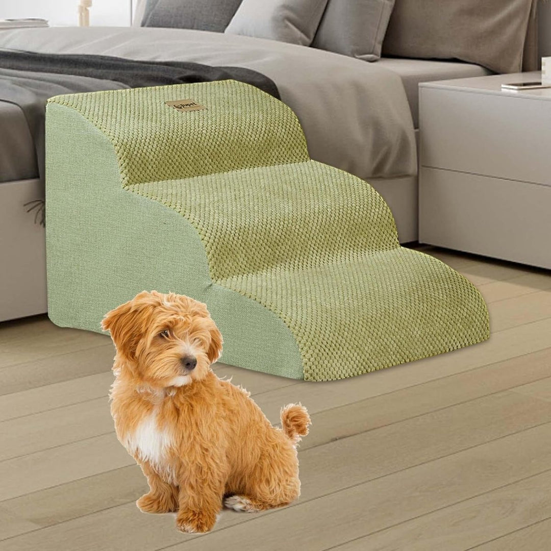 Sturdy, non-slip pet steps for dogs, ensuring safe and easy furniture access & joint protection.
