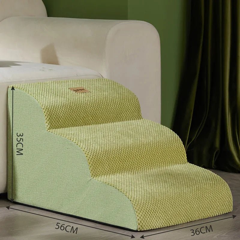 Modern pet furniture: dog stairs with joint support, blend seamlessly while aiding pet access.