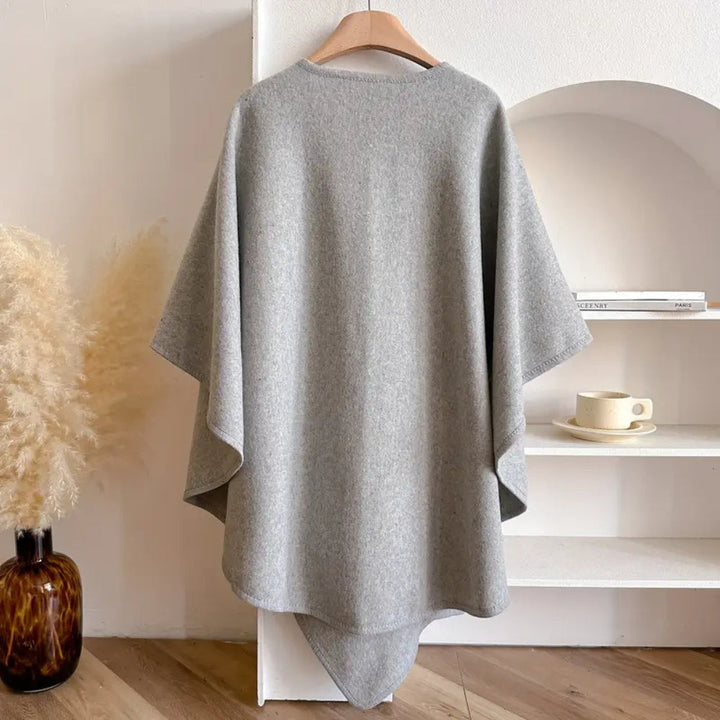Warm taupe ladies' windproof wrap scarf. Elegant, perfect for autumn & winter comfort.