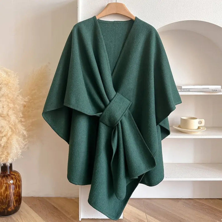Luxurious taupe windproof wrap scarf. Keep warm with this elegant microfiber winter accessory.