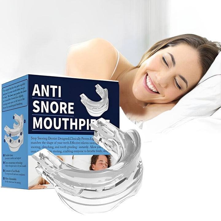 Tavvita anti-snoring mouth guard for peaceful sleep & sleep apnea relief. Reusable oral appliance night guard.