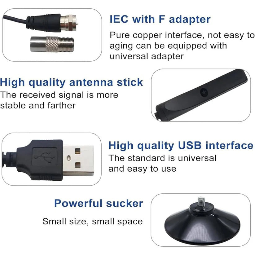 Coaxial digital TV antenna for indoor use, providing enhanced clear HD local channel reception.