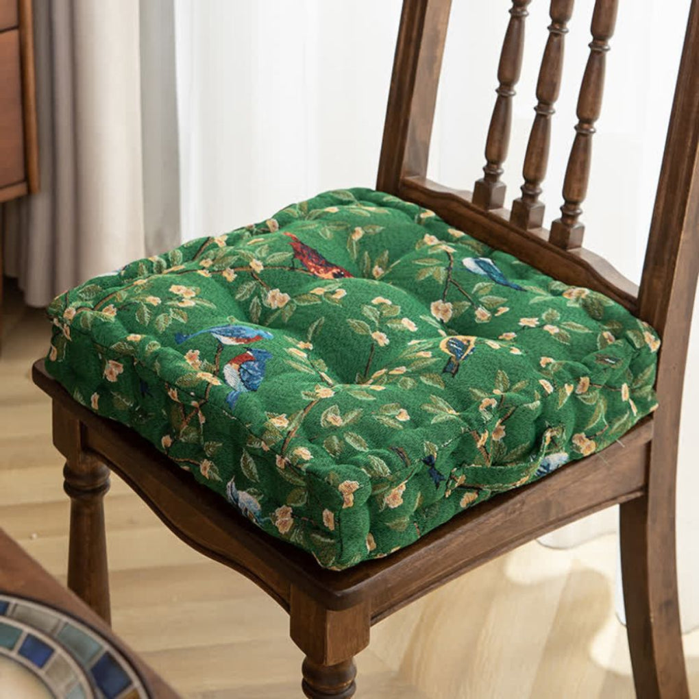 Unisex brown thick padded seat pad for dining and patio chairs, a versatile home decor accessory.