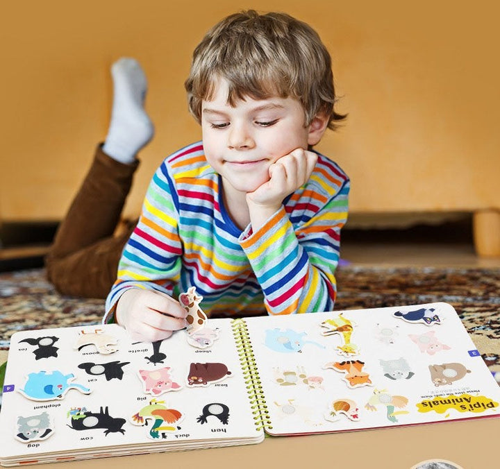 Autism-friendly busy book demonstrating quiet, engaging activities for sensory exploration and learning.