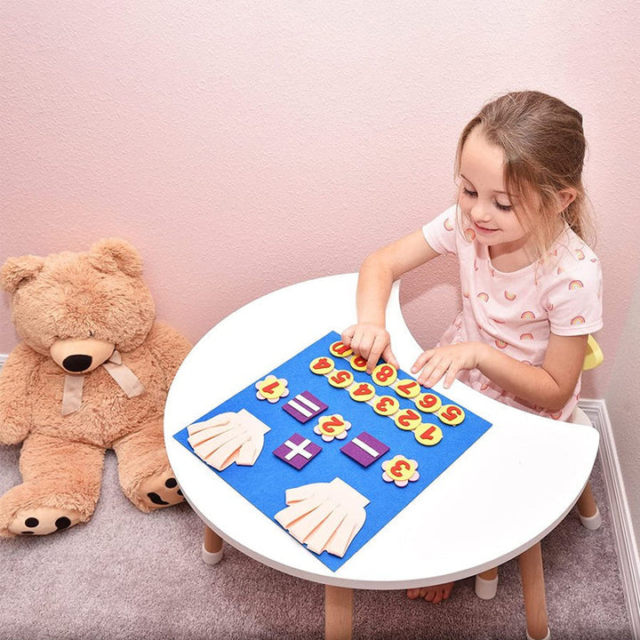 Sensory felt educational toy for preschool kids, teaching finger counting and basic math