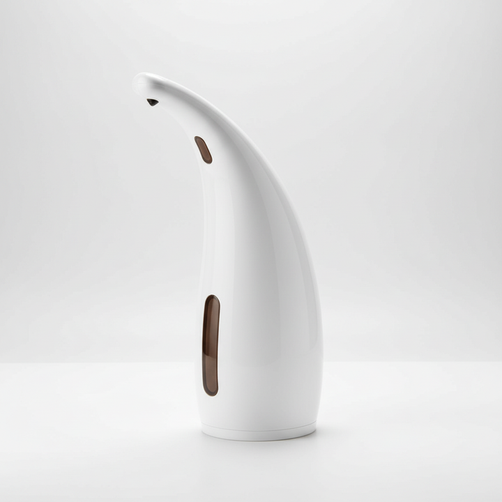 Modern touchless sanitizer dispenser for kitchen & bathroom, auto-sensing for convenient, hygienic hands.