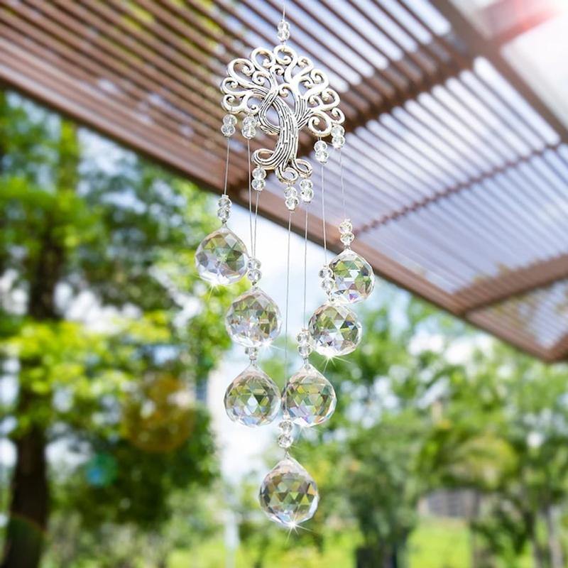 Decorative Tree of Life crystal suncatcher, bringing sparkle and positive energy to your window