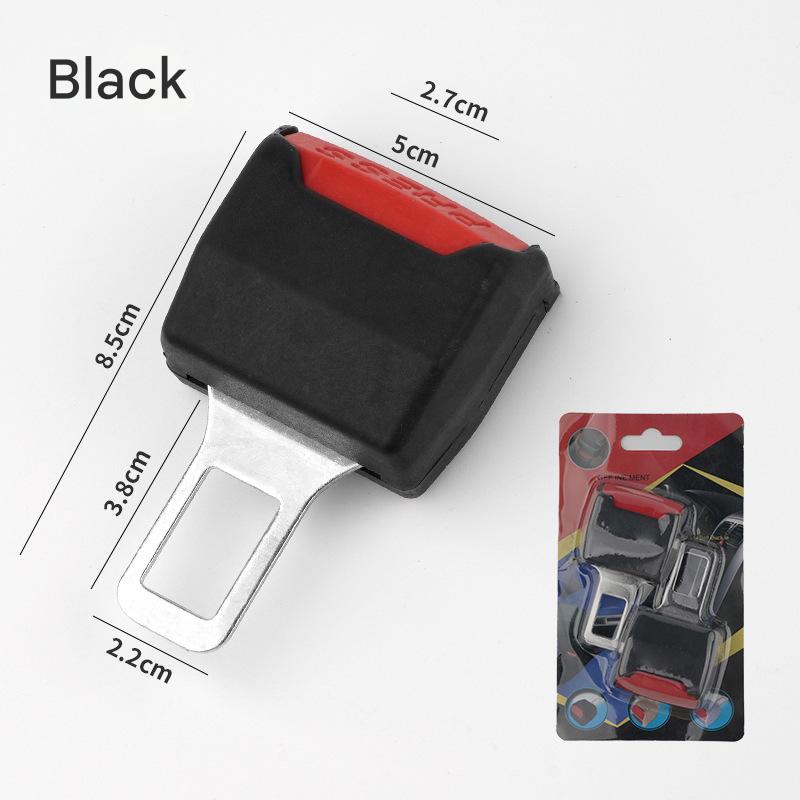 Durable black 2-pack car seat belt extenders, designed to enhance passenger safety and comfort.