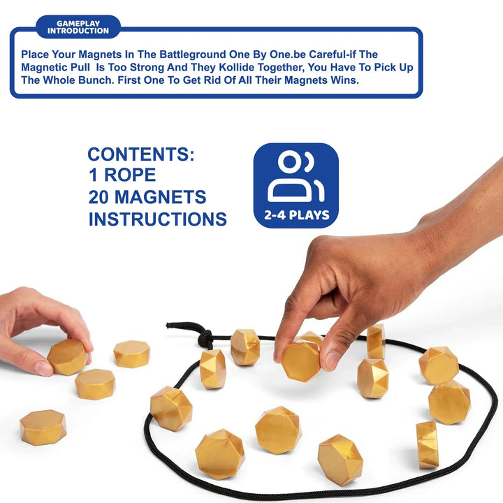 Engaging two-player magnetic strategy board game, ideal family game & gift for kids' tabletop fun.