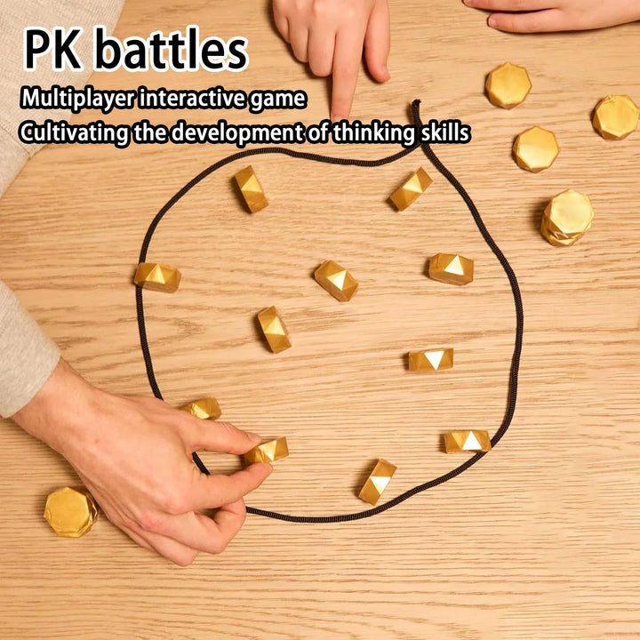 Stylish Goldlurex two-player magnetic board game, a tabletop strategy game for engaging puzzle fun.
