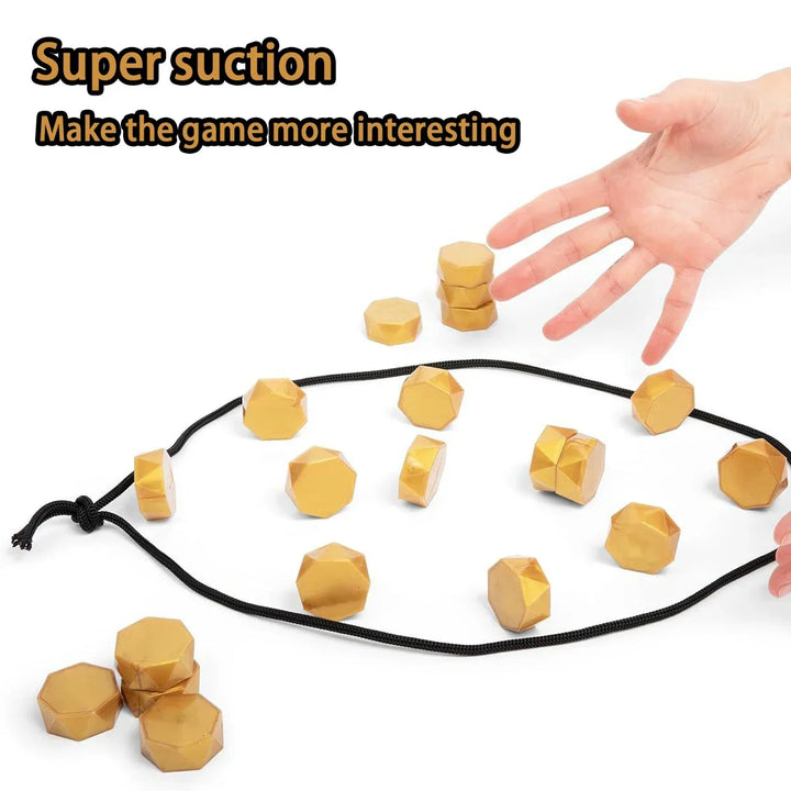 Compact two-player magnetic strategy board game; perfect tabletop game for brain-teasing puzzle fun.