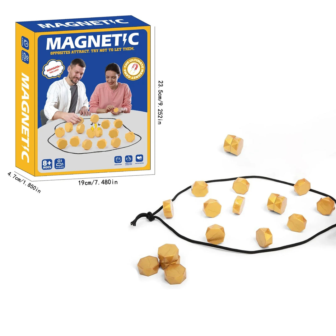 Magnetic board game for two, a Goldlurex strategy game for kids & adults, great for family fun.