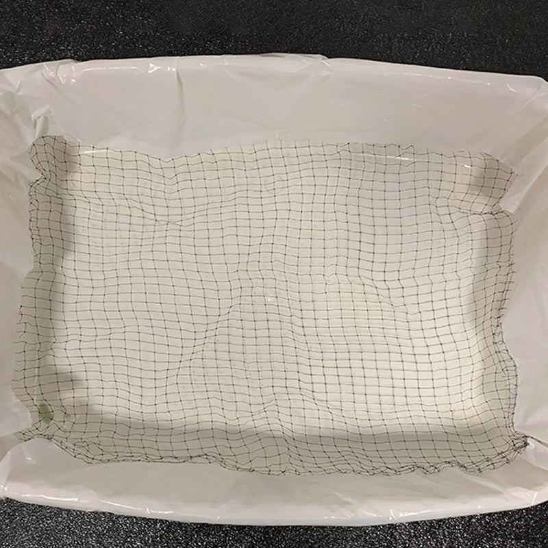 Reusable cat litter liner bag with a scoop inside, depicting a clean setup ready for use in pet care.