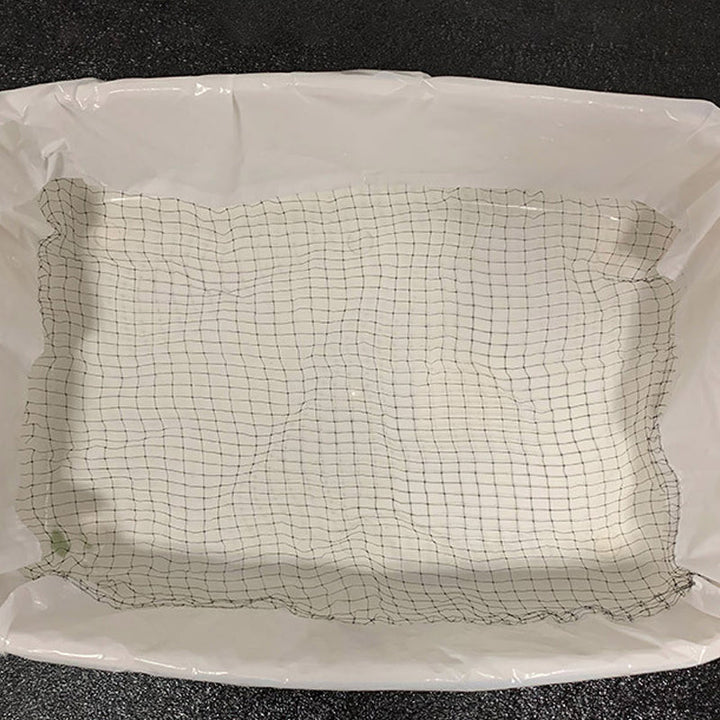 Reusable cat litter liner bag with a scoop inside, depicting a clean setup ready for use in pet care.
