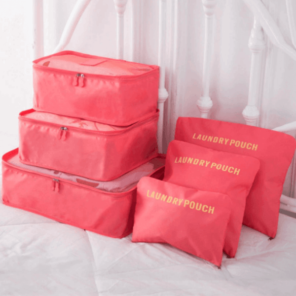 Traveler efficiently packing luggage with space-saving cubes. Stress-free vacation prep & travel gear.