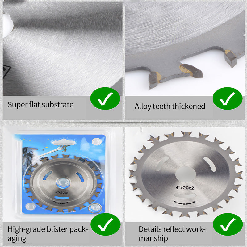 Two universal carbide circular saw blades, 7.25-inch diameter, for woodworking & power tools