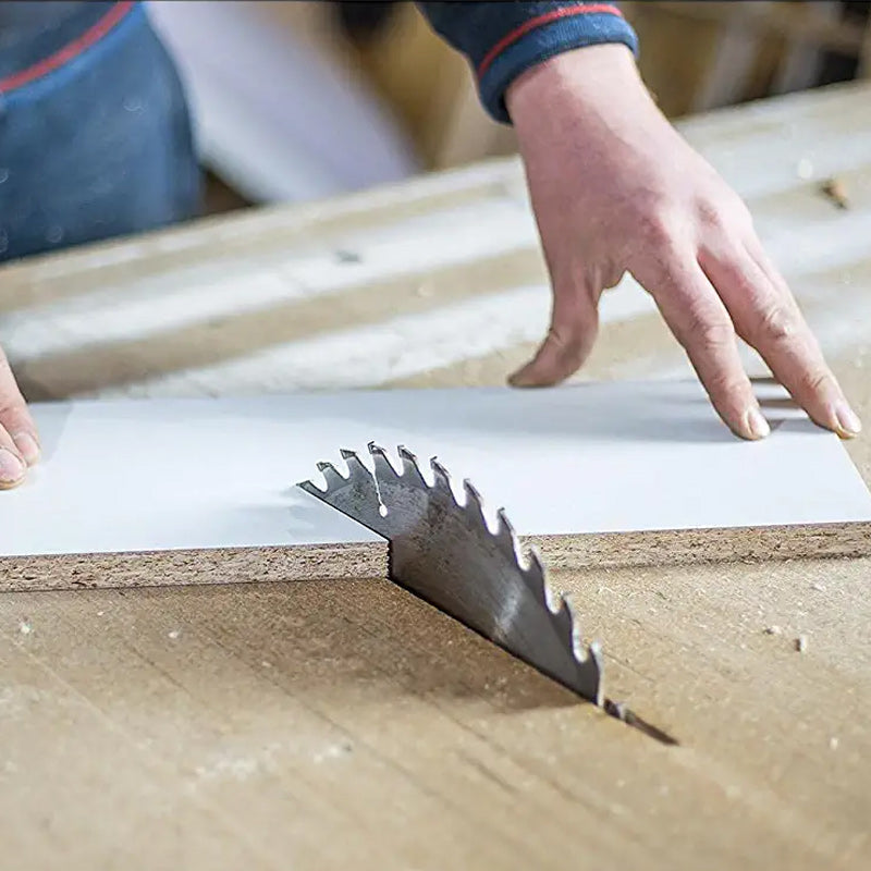 High-quality circular saw blade, carbide-infused, comes in a convenient 2-pack for contractors