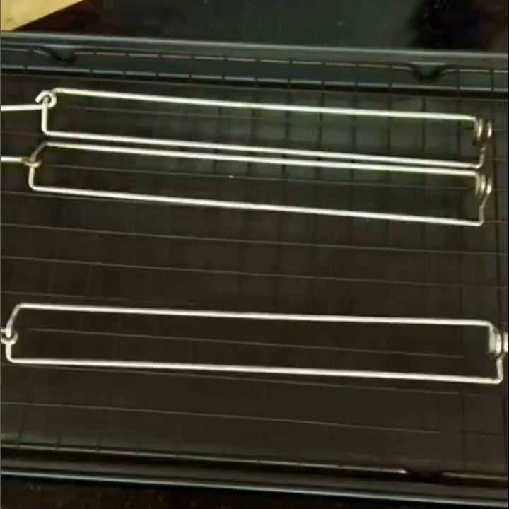 Durable metal U-shaped skewers, ideal grilling accessory for chicken wings and various sausages