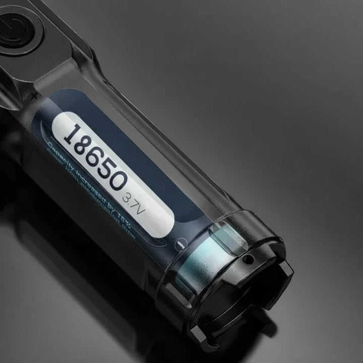 Portable 100,000 lumen waterproof LED flashlight. Ultra-bright, rechargeable for camping & emergency.