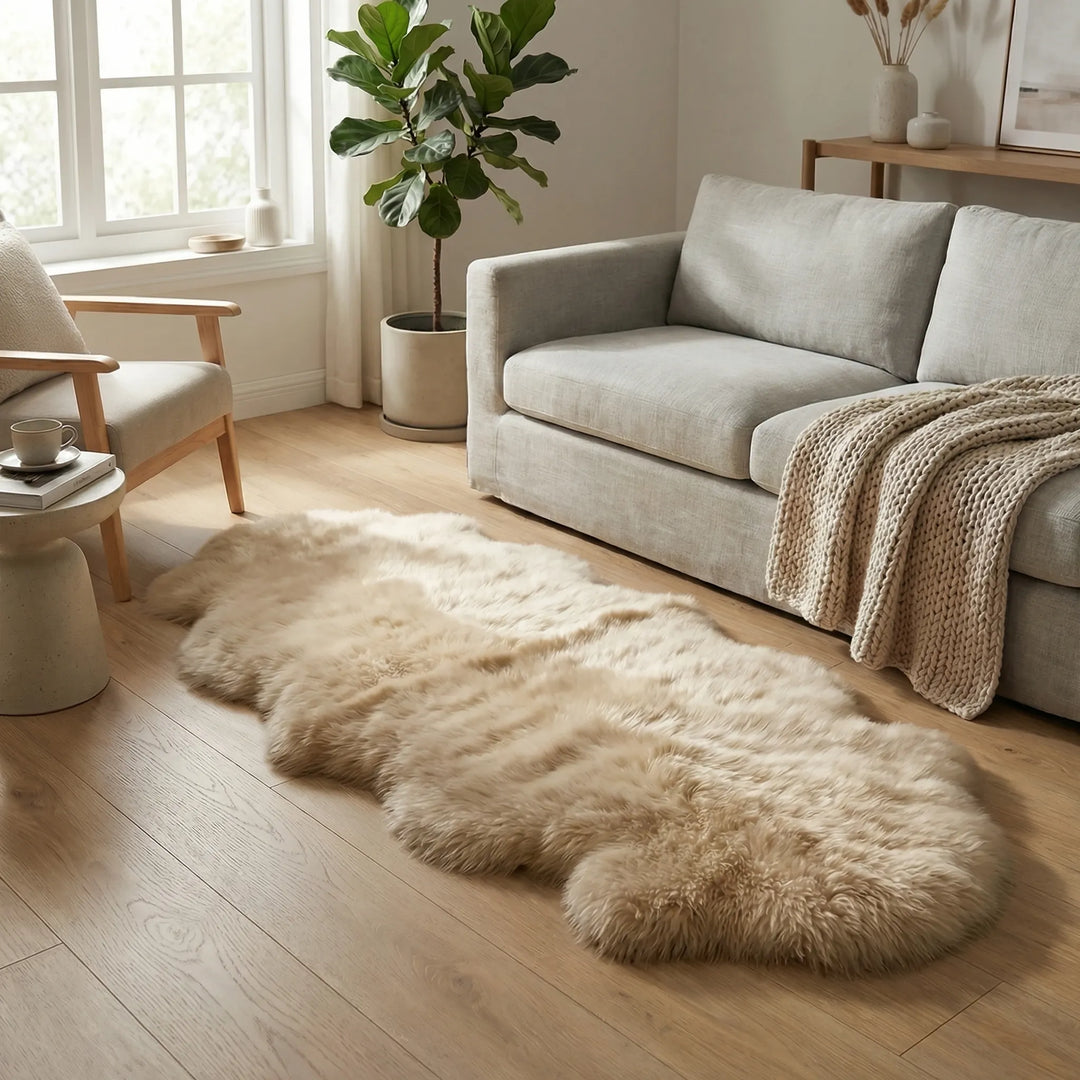 Non-slip ultra plush area rug with a cloud-soft feel & subtle wave pattern, great for any room decor.