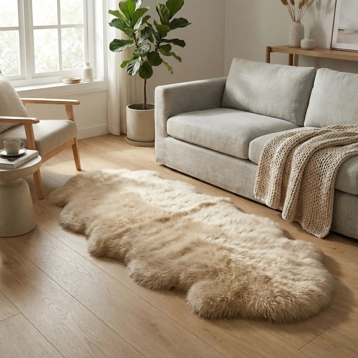 Non-slip ultra plush area rug with a cloud-soft feel & subtle wave pattern, great for any room decor.