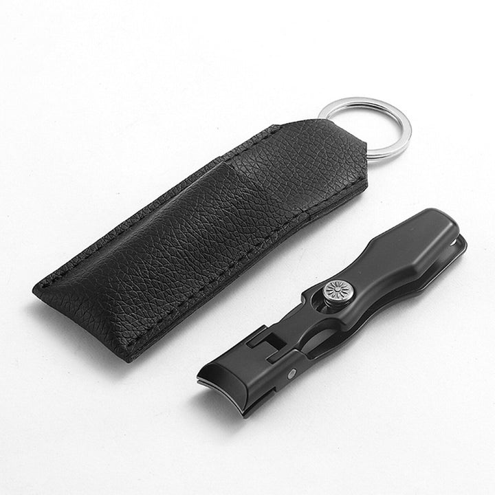 Unisex nail clipper for thick nails, showcasing its wide jaw and sharp stainless steel design for effective grooming