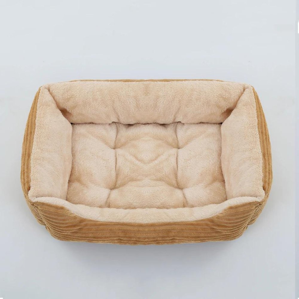 Plush dog bed offers deep sleep & anxiety relief. Ultra soft, washable, non-slip comfort for any size dog.
