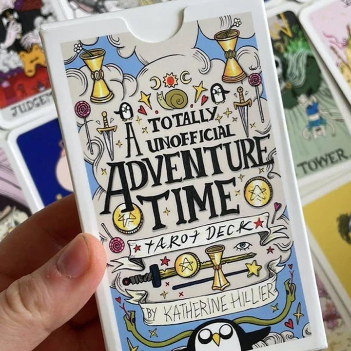Hand holding a single, beautifully illustrated tarot card from the spiritual guidance deck