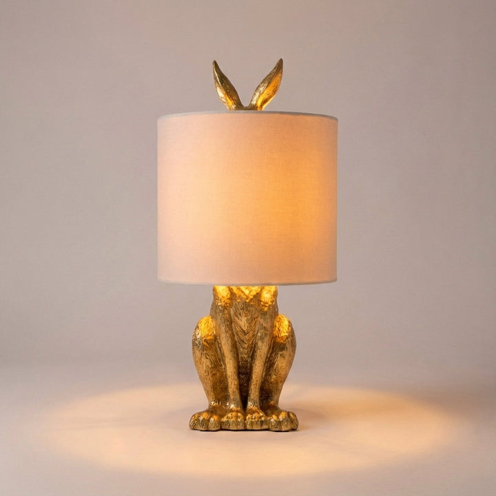 Resin animal table lamp by Noctebelle, featuring a unique masked design, perfect for modern ambient lighting.