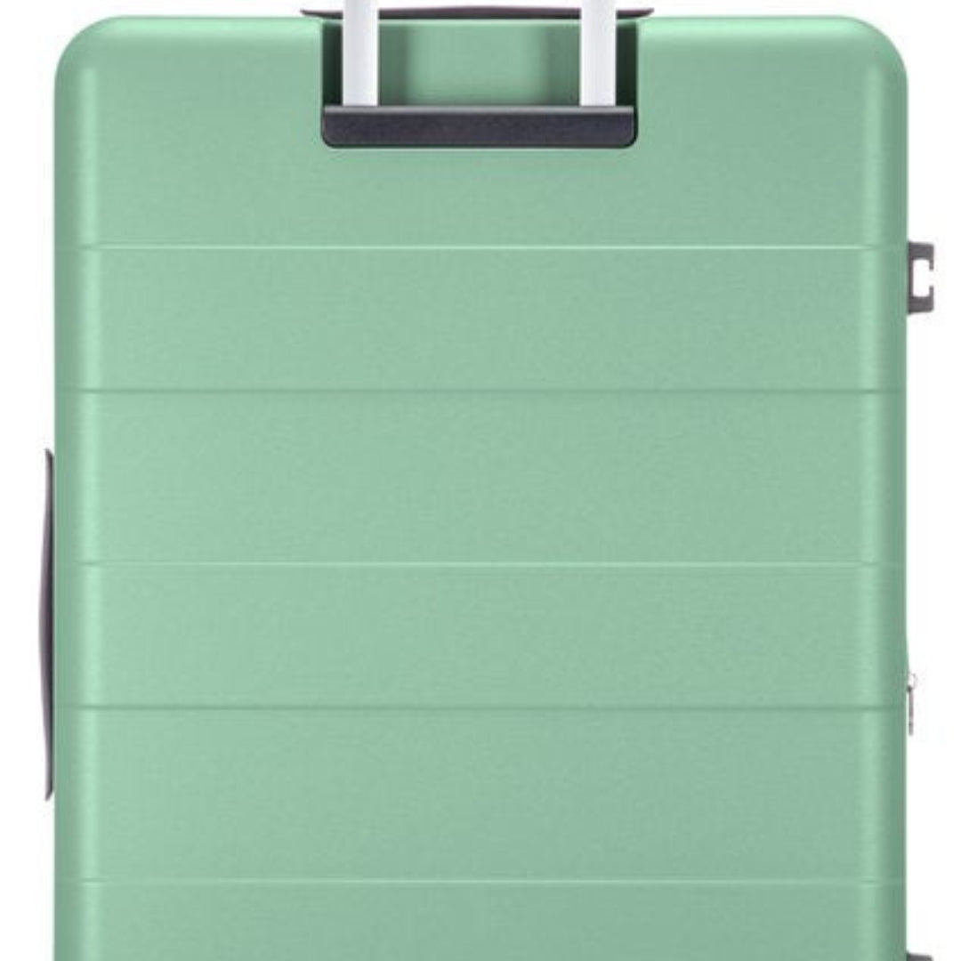 Efficient 2-piece hardshell travel set, includes laptop compartment & spinner wheels for smooth transit.