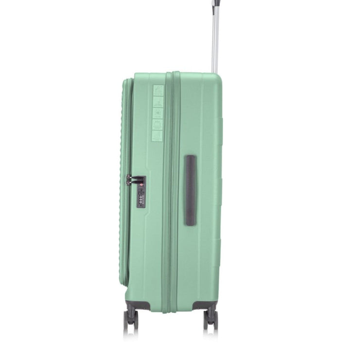 Complete 2-piece hardshell travel set, unisex, expandable, with laptop compartment & TSA security.