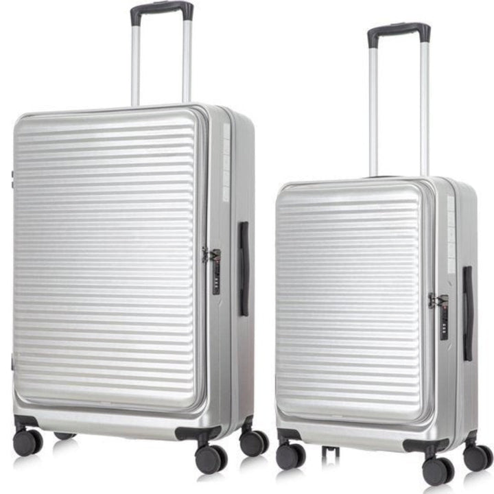 Durable hardshell luggage set for men & women, featuring a secure laptop compartment.