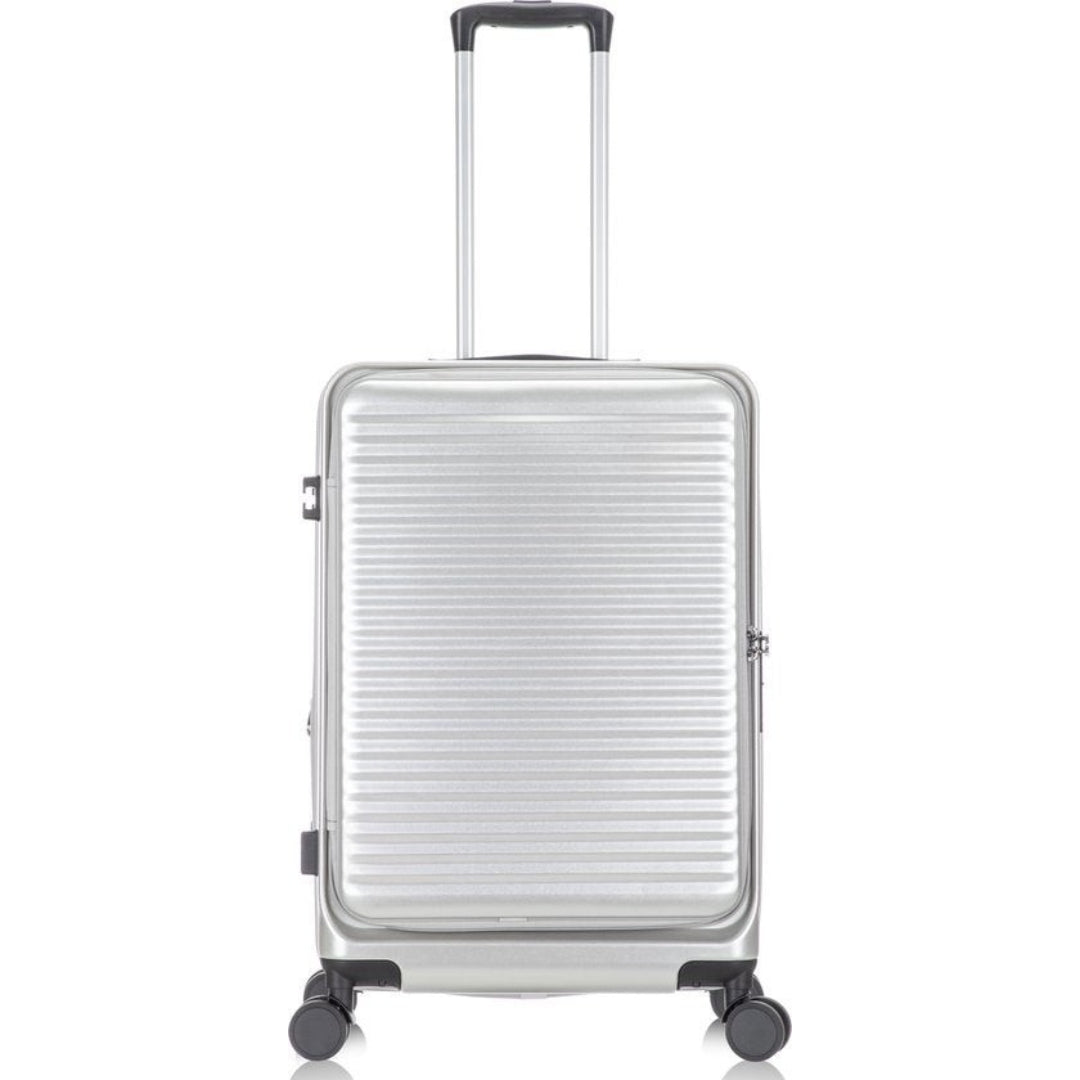 Unisex hardshell luggage set, 2 durable cases with laptop compartment, perfect for business trips.