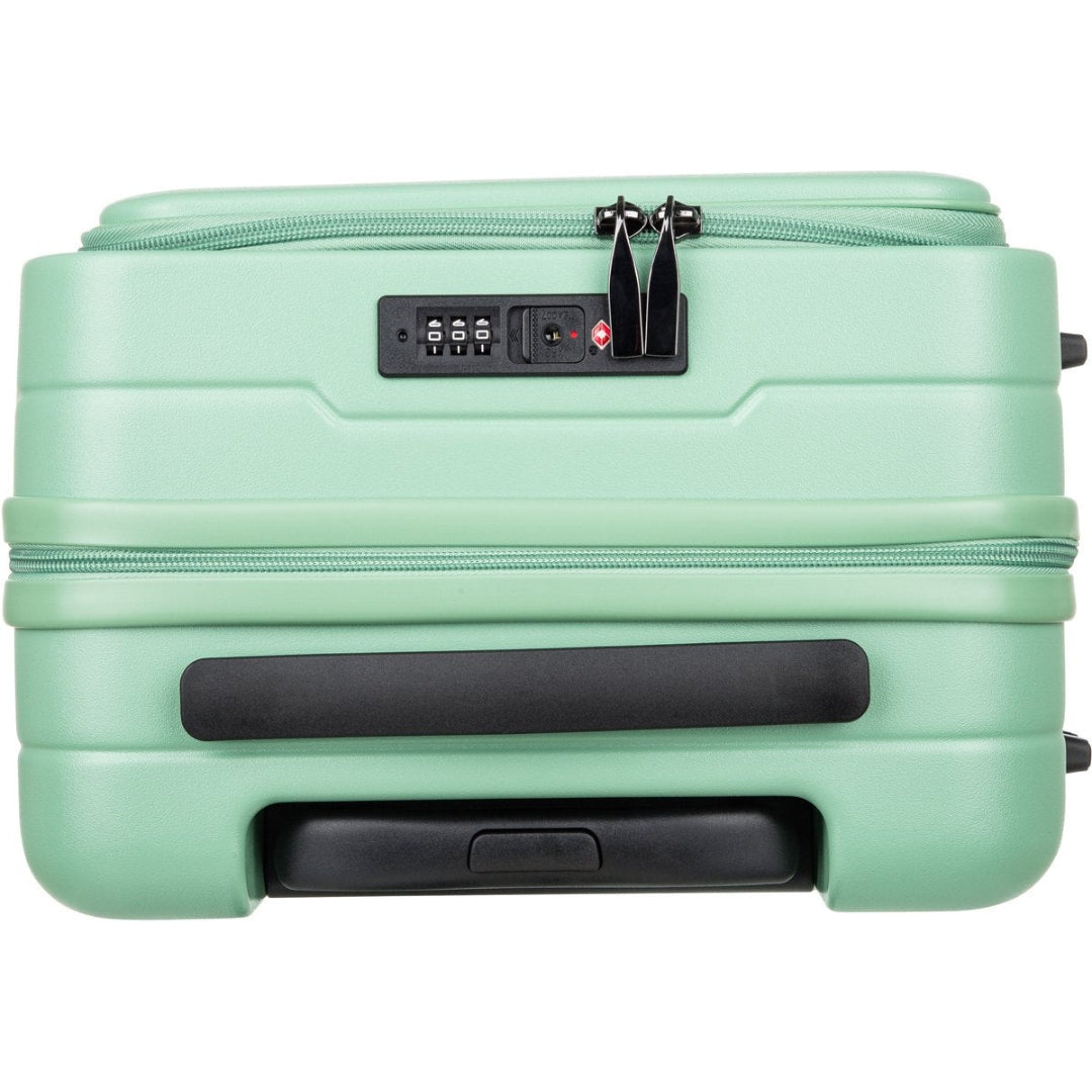 Secure 2-piece hardshell suitcase set for vacation & business, features TSA lock & laptop space.