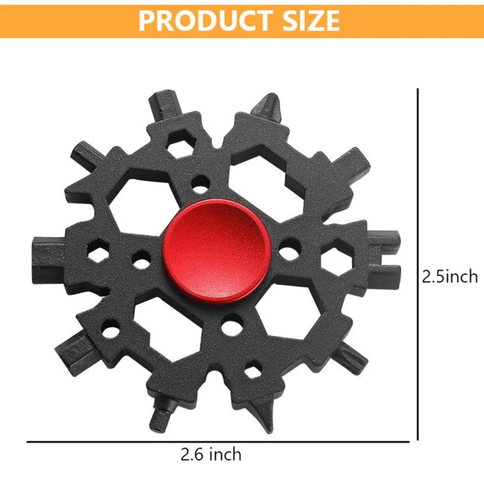 Gift-ready snowflake multitool, a unique and practical present for men and women