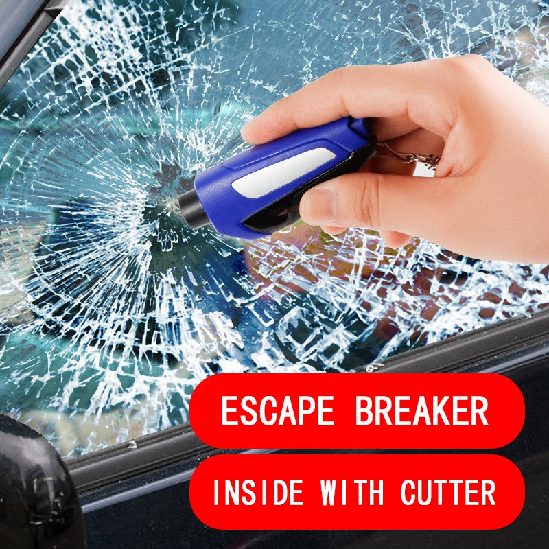 Unisex 3-in-1 compact car emergency tool with window breaker and seatbelt cutter, essential auto safety gear.