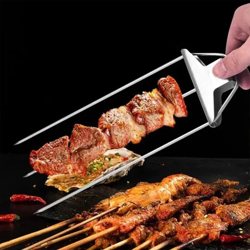 Set of stainless steel grill skewers for versatile outdoor cooking and BBQ