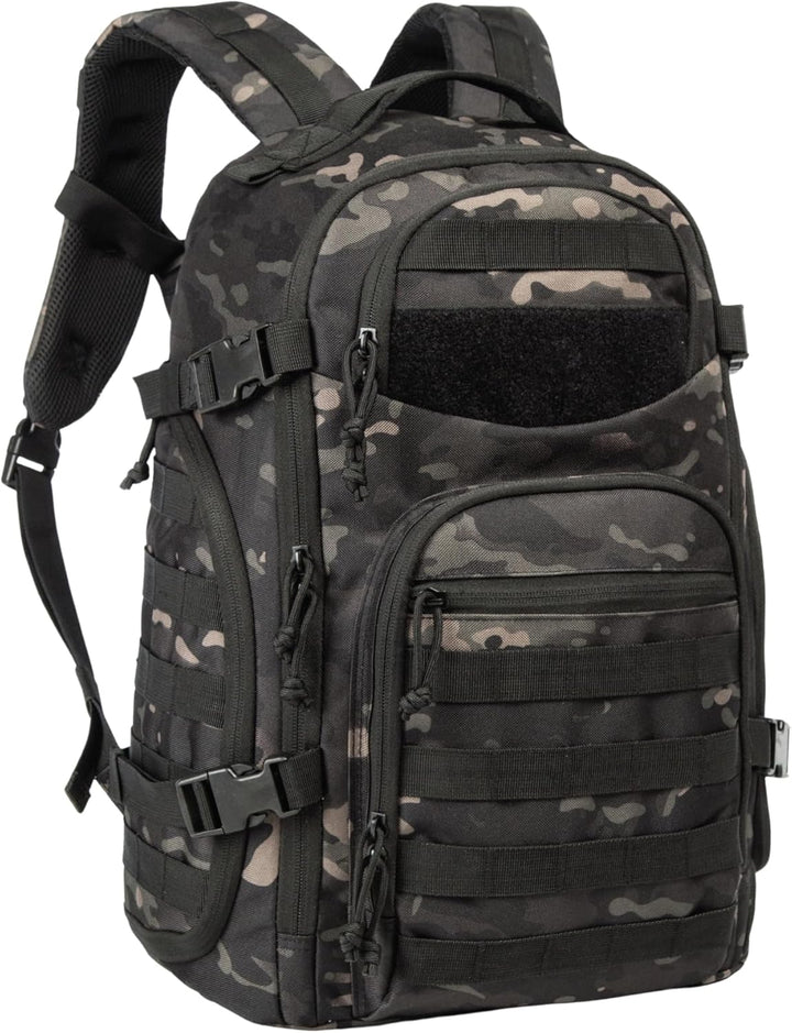 Unisex 35L tactical outdoor backpack with Molle system, perfect for hiking, travel, and adventure gear.