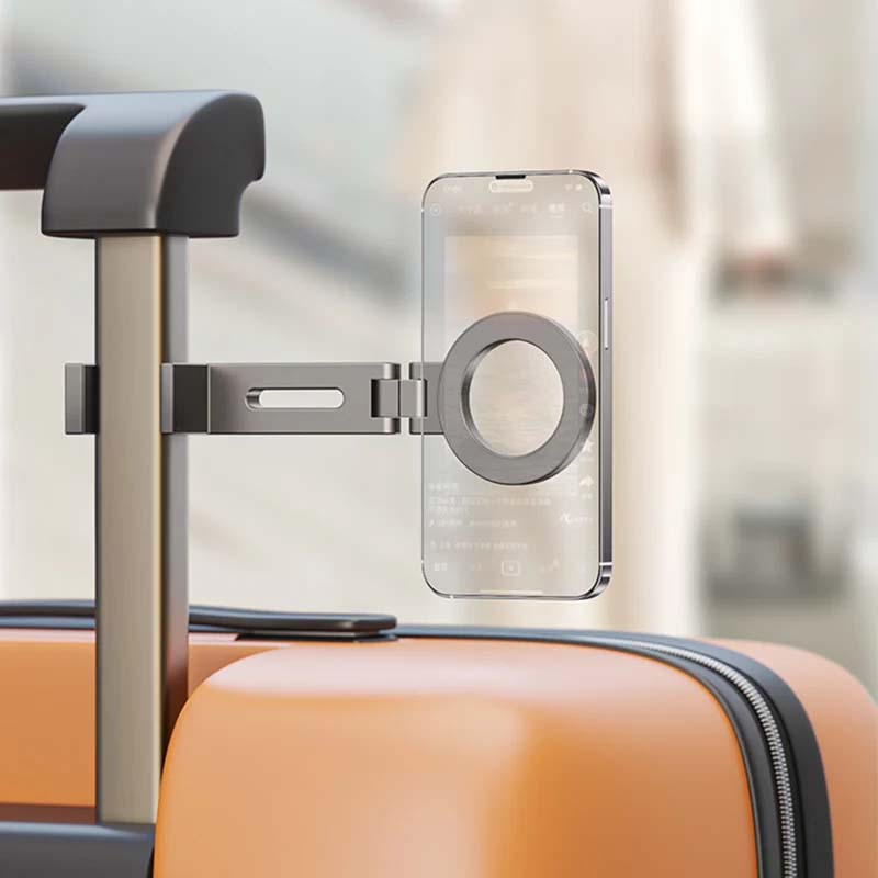 Portable magnetic phone stand, compact design for hands-free mobile use, unisex accessory