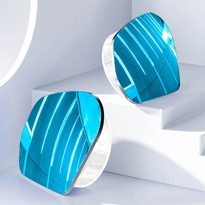 Wide angle blind spot mirror, highly reflective, for all vehicles