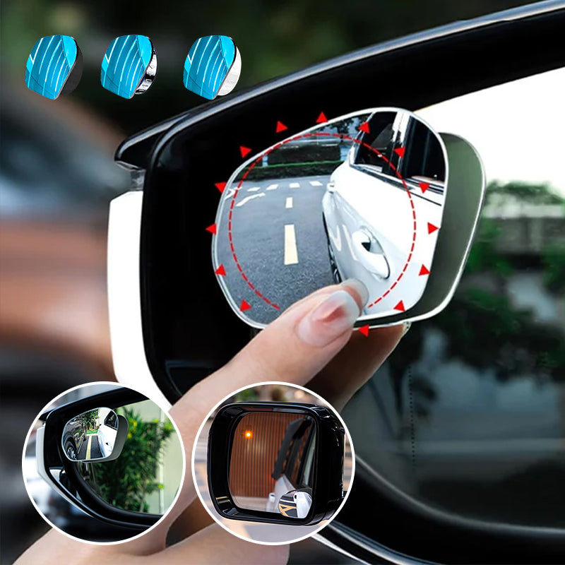 HD wide angle blind spot mirror for car safety and improved driving