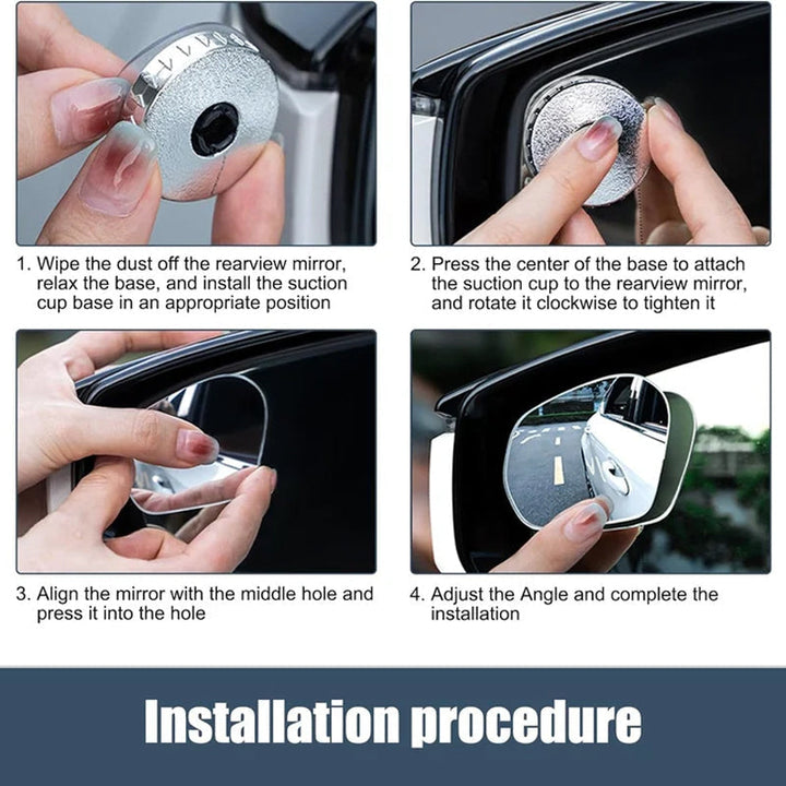 Car accessory: adjustable blind spot mirror for trucks and cars