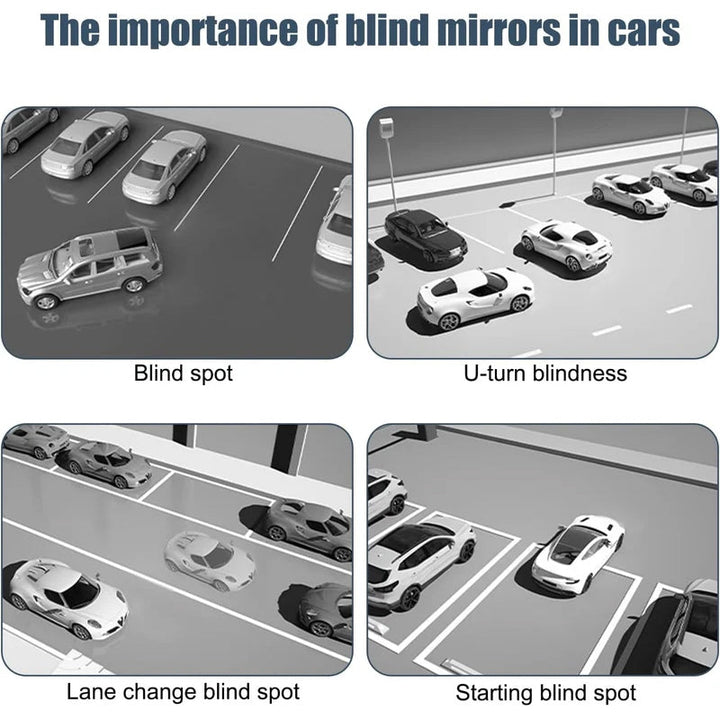 Expand your view with a 360° wide angle HD blind spot mirror